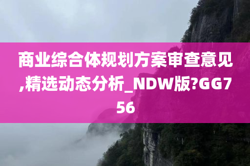 商业综合体规划方案审查意见,精选动态分析_NDW版?GG756