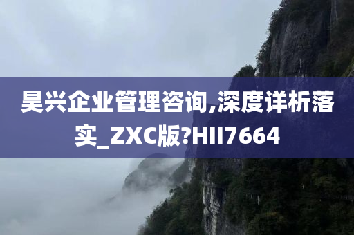 昊兴企业管理咨询,深度详析落实_ZXC版?HII7664