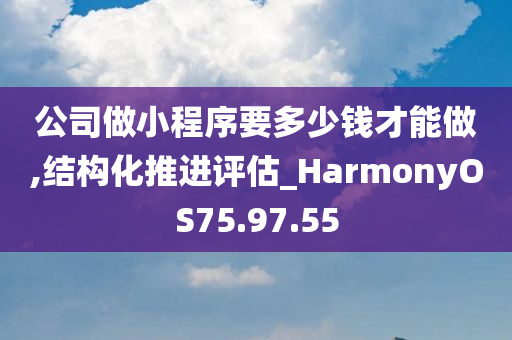 公司做小程序要多少钱才能做,结构化推进评估_HarmonyOS75.97.55