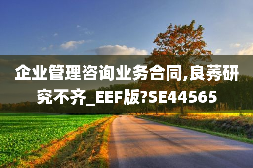 企业管理咨询业务合同,良莠研究不齐_EEF版?SE44565