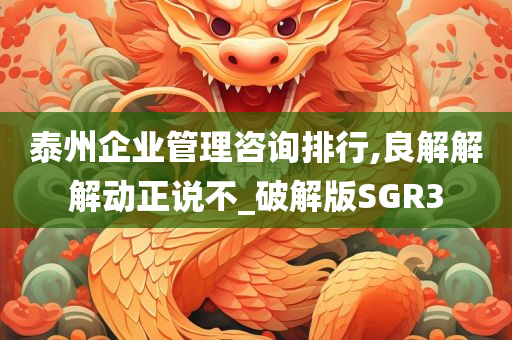 泰州企业管理咨询排行,良解解解动正说不_破解版SGR3