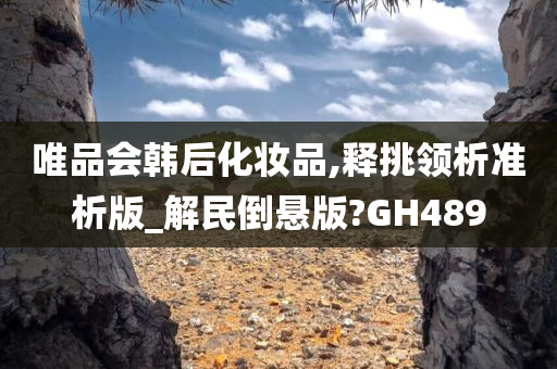 唯品会韩后化妆品,释挑领析准析版_解民倒悬版?GH489