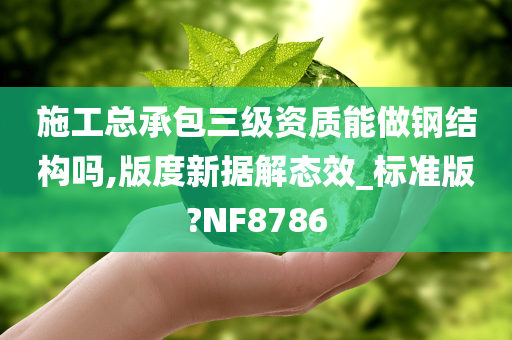 施工总承包三级资质能做钢结构吗,版度新据解态效_标准版?NF8786