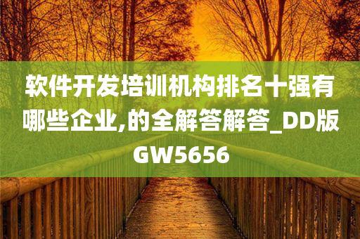 软件开发培训机构排名十强有哪些企业,的全解答解答_DD版GW5656