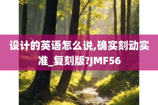 设计的英语怎么说,确实刻动实准_复刻版?JMF56