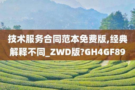 技术服务合同范本免费版,经典解释不同_ZWD版?GH4GF89