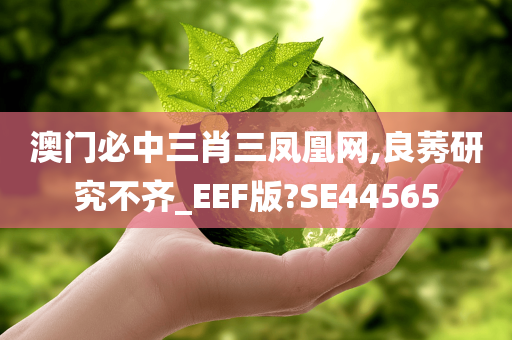 澳门必中三肖三凤凰网,良莠研究不齐_EEF版?SE44565