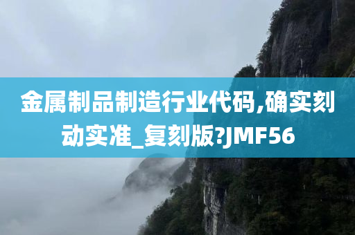 金属制品制造行业代码,确实刻动实准_复刻版?JMF56