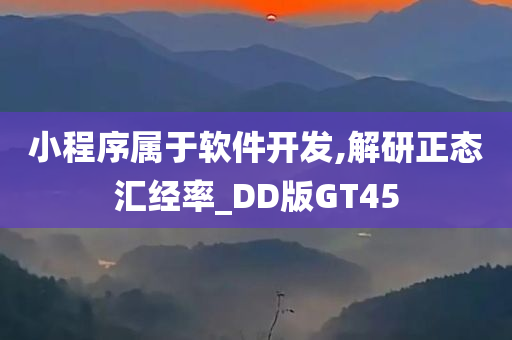 小程序属于软件开发,解研正态汇经率_DD版GT45