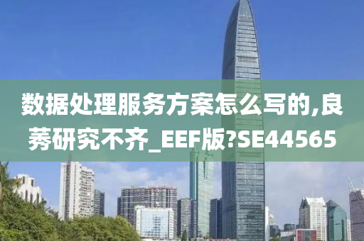 数据处理服务方案怎么写的,良莠研究不齐_EEF版?SE44565