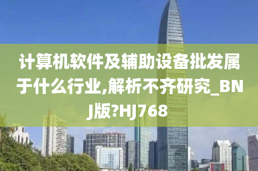 计算机软件及辅助设备批发属于什么行业,解析不齐研究_BNJ版?HJ768