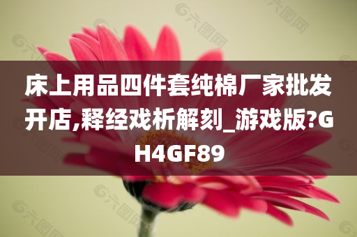 床上用品四件套纯棉厂家批发开店,释经戏析解刻_游戏版?GH4GF89