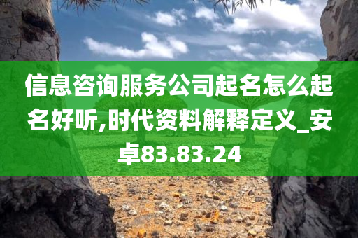 信息咨询服务公司起名怎么起名好听,时代资料解释定义_安卓83.83.24