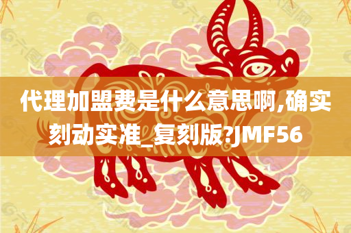 代理加盟费是什么意思啊,确实刻动实准_复刻版?JMF56