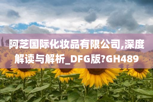 阿芝国际化妆品有限公司,深度解读与解析_DFG版?GH489