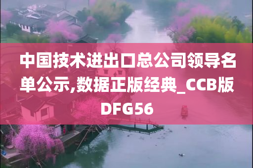 中国技术进出口总公司领导名单公示,数据正版经典_CCB版DFG56