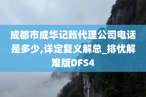 成都市成华记账代理公司电话是多少,详定复义解总_排忧解难版DFS4