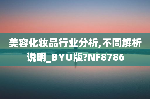 美容化妆品行业分析,不同解析说明_BYU版?NF8786