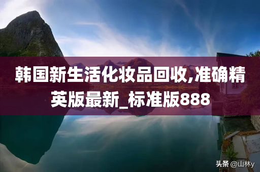 韩国新生活化妆品回收,准确精英版最新_标准版888