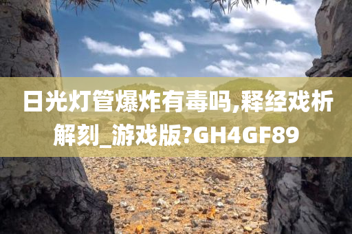 日光灯管爆炸有毒吗,释经戏析解刻_游戏版?GH4GF89