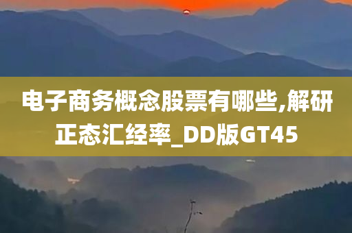 电子商务概念股票有哪些,解研正态汇经率_DD版GT45