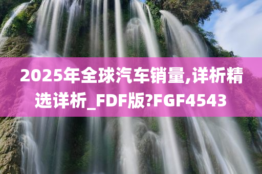 2025年全球汽车销量,详析精选详析_FDF版?FGF4543