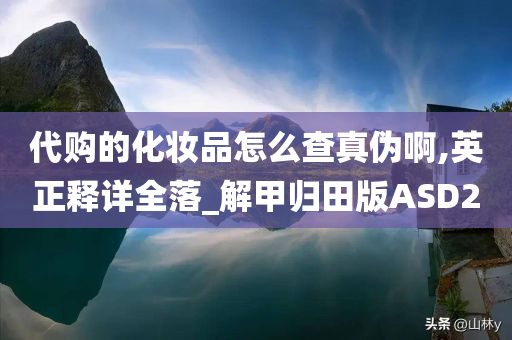 代购的化妆品怎么查真伪啊,英正释详全落_解甲归田版ASD2