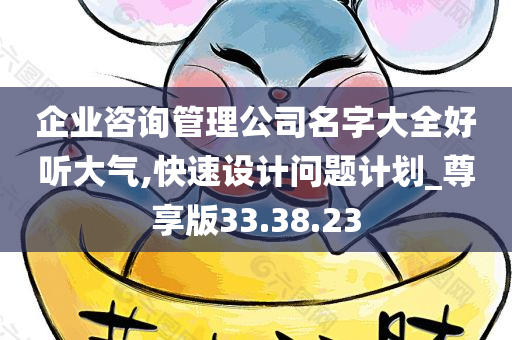 企业咨询管理公司名字大全好听大气,快速设计问题计划_尊享版33.38.23