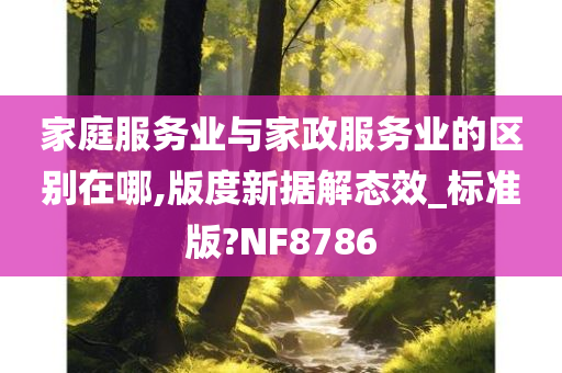 家庭服务业与家政服务业的区别在哪,版度新据解态效_标准版?NF8786