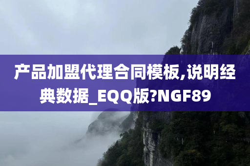 产品加盟代理合同模板,说明经典数据_EQQ版?NGF89