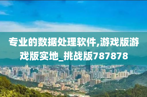 专业的数据处理软件,游戏版游戏版实地_挑战版787878