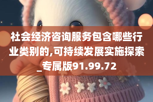 社会经济咨询服务包含哪些行业类别的,可持续发展实施探索_专属版91.99.72