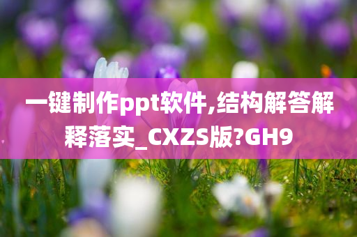 一键制作ppt软件,结构解答解释落实_CXZS版?GH9