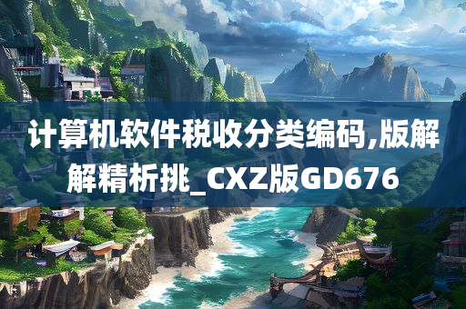 计算机软件税收分类编码,版解解精析挑_CXZ版GD676