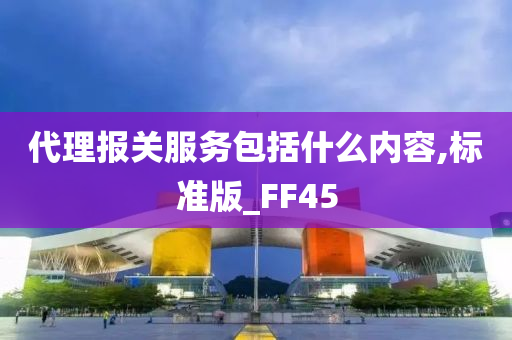 代理报关服务包括什么内容,标准版_FF45