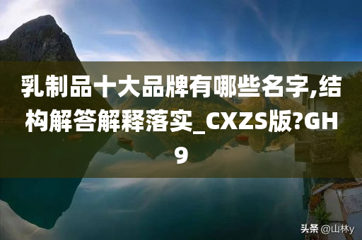 乳制品十大品牌有哪些名字,结构解答解释落实_CXZS版?GH9