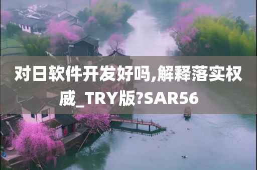 对日软件开发好吗,解释落实权威_TRY版?SAR56