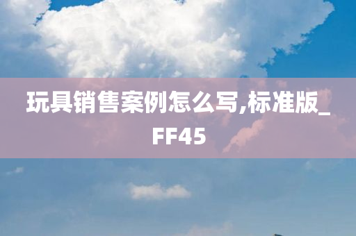 玩具销售案例怎么写,标准版_FF45