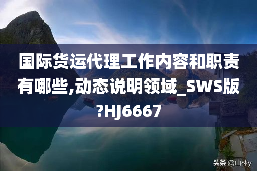 国际货运代理工作内容和职责有哪些,动态说明领域_SWS版?HJ6667