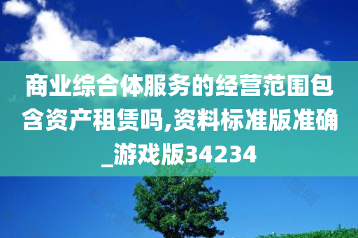 商业综合体服务的经营范围包含资产租赁吗,资料标准版准确_游戏版34234