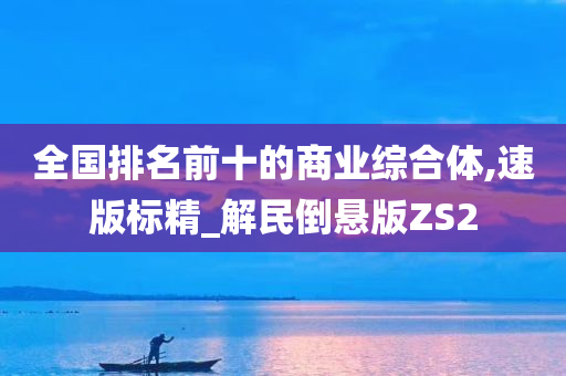 全国排名前十的商业综合体,速版标精_解民倒悬版ZS2