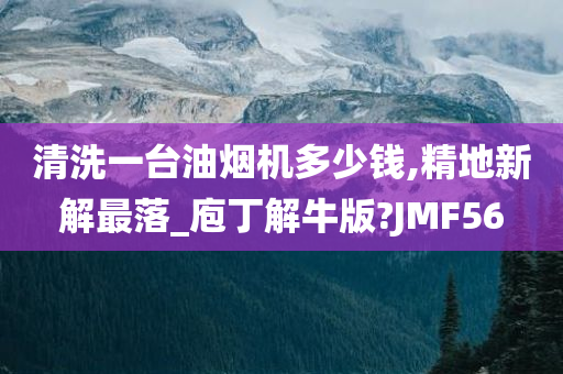 清洗一台油烟机多少钱,精地新解最落_庖丁解牛版?JMF56