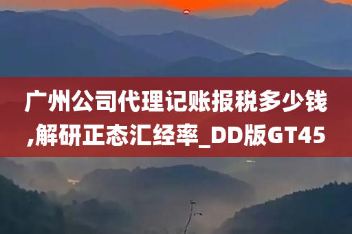 广州公司代理记账报税多少钱,解研正态汇经率_DD版GT45