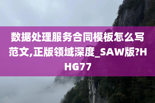 数据处理服务合同模板怎么写范文,正版领域深度_SAW版?HHG77