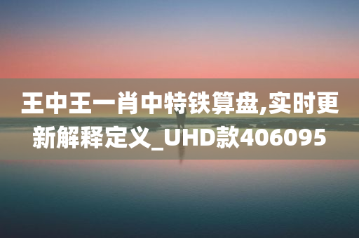 王中王一肖中特铁算盘,实时更新解释定义_UHD款406095