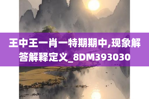 王中王一肖一特期期中,现象解答解释定义_8DM393030