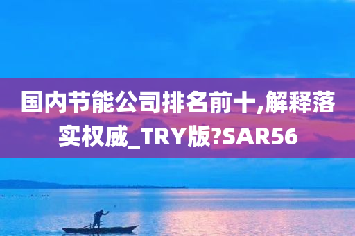 国内节能公司排名前十,解释落实权威_TRY版?SAR56