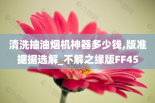 清洗抽油烟机神器多少钱,版准据据选解_不解之缘版FF45