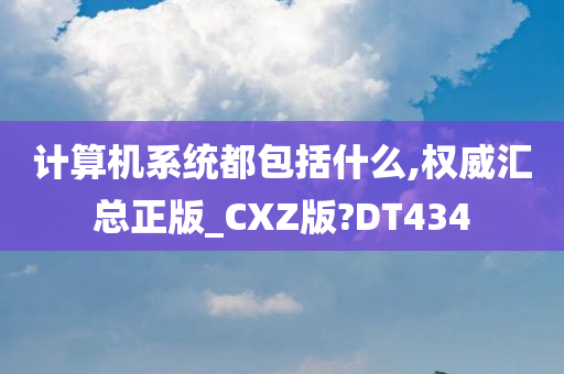 计算机系统都包括什么,权威汇总正版_CXZ版?DT434