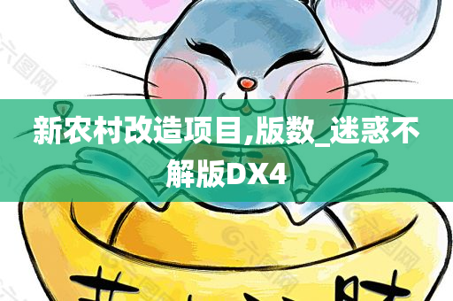 新农村改造项目,版数_迷惑不解版DX4